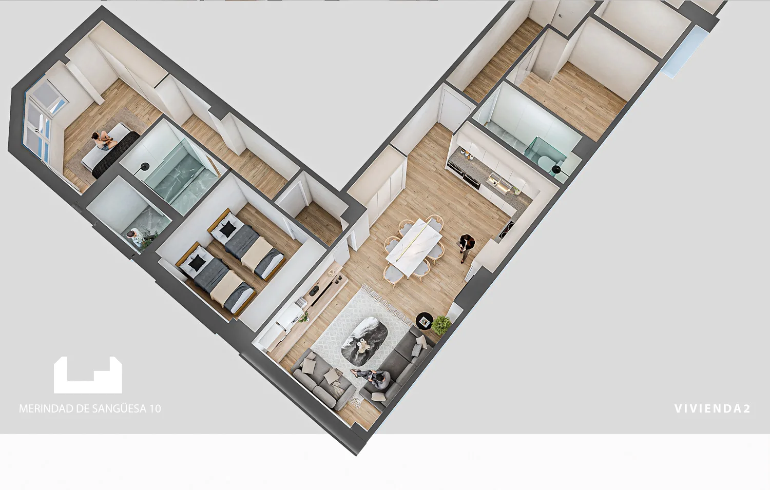 Promoción Merindad de Sangüesa en Burlada. Vivienda 2.